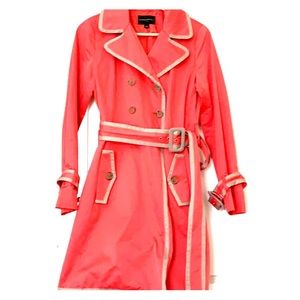 Stunning coral trench rain Coat size M